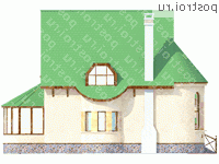 N-239-1P проект двухэтажного дома из газобетона с гаражом размером 12 на 12 - вид справа N-239-1P проект двухэтажного дома из газобетона с гаражом размером 12 на 12 - вид справа