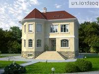 N-348-1K проект двухэтажного дома из кирпича с цоколем размером 14 на 13 