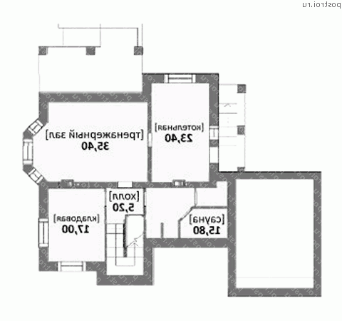 N-353-1K проект двухэтажного коттеджа из кирпича с цоколем и гаражом размером 16 на 18 - цоколь N-353-1K проект двухэтажного коттеджа из кирпича с цоколем и гаражом размером 16 на 18 - цоколь