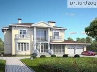 N-409-1K проект двухэтажного дома из кирпича с гаражом размером 20 на 21 