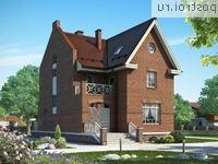 O-177-1K проект двухэтажного дома из кирпича с мансардой размером 13 на 11 