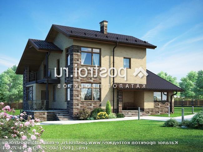 O-186-1K проект одноэтажного дома из кирпича с мансардой размером 10 на 13 