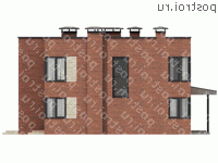 O-202-1K проект двухэтажного дома из кирпича размером 13 на 12 - вид справа O-202-1K проект двухэтажного дома из кирпича размером 13 на 12 - вид справа