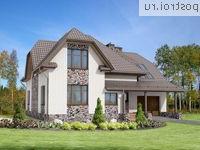 O-226-1K проект двухэтажного коттеджа из кирпича с гаражом размером 15 на 13 