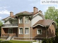 O-241-1K проект двухэтажного дома из кирпича с гаражом размером 15 на 15 