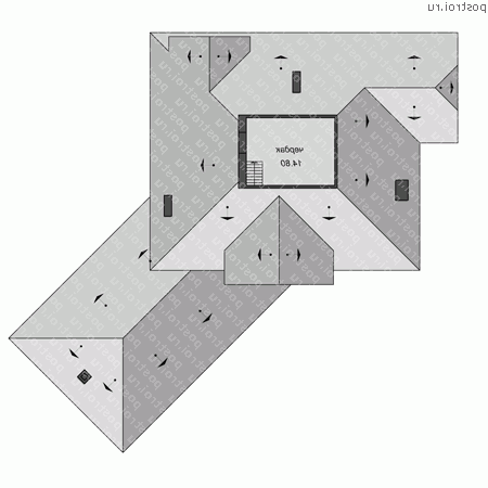 O-262-1K проект двухэтажного дома из кирпича с мансардой размером 20 на 19 - мансарда O-262-1K проект двухэтажного дома из кирпича с мансардой размером 20 на 19 - мансарда