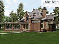 O-262-1K проект двухэтажного дома из кирпича с мансардой размером 20 на 19 