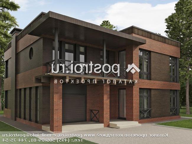 O-302-1K проект двухэтажного коттеджа из кирпича с гаражом размером 13 на 13 O-302-1K проект двухэтажного коттеджа из кирпича с гаражом размером 13 на 13