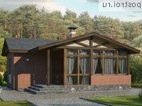 P-044-1P проект одноэтажной бани из пеноблока размером 6 на 8 