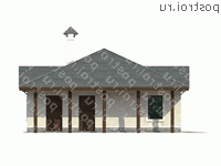 P-059-1P проект одноэтажного гаража из пеноблока размером 9 на 9 - вид справа P-059-1P проект одноэтажного гаража из пеноблока размером 9 на 9 - вид справа