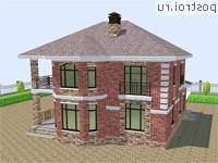 P-161-1P проект двухэтажного дома из пеноблоков размером 11 на 11