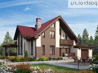 P-220-1K проект двухэтажного коттеджа из кирпича с гаражом размером 16 на 13 