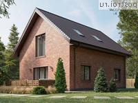 Q-143-1P проект одноэтажного дома из газобетона с мансардой и гаражом размером 13 на 10