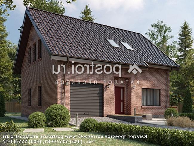 Q-143-1P проект одноэтажного дома из газобетона с мансардой и гаражом размером 13 на 10