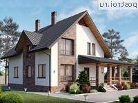 Q-188-1P проект двухэтажного дома из пеноблоков размером 11 на 17