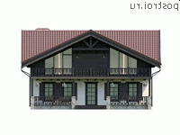 Y-221-1K проект двухэтажного коттеджа из кирпича размером 12 на 14 - вид спереди Y-221-1K проект двухэтажного коттеджа из кирпича размером 12 на 14 - вид спереди