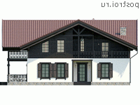 Y-221-1K проект двухэтажного коттеджа из кирпича размером 12 на 14 - вид слева Y-221-1K проект двухэтажного коттеджа из кирпича размером 12 на 14 - вид слева