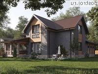 Q-239-2P проект двухэтажного дома из газобетона с гаражом размером 15 на 19