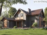 Q-239-2P проект двухэтажного дома из газобетона с гаражом размером 15 на 19