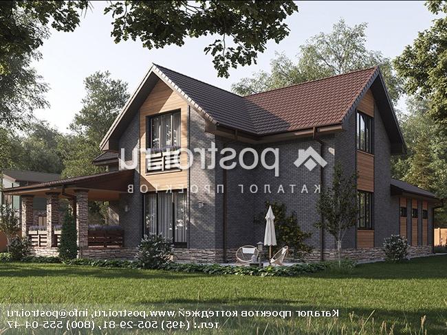 Q-239-2P проект двухэтажного дома из газобетона с гаражом размером 15 на 19 Q-239-2P проект двухэтажного дома из газобетона с гаражом размером 15 на 19