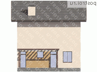 R-130-1P проект двухэтажного дома из газобетона с мансардой размером 9 на 6 - вид спереди R-130-1P проект двухэтажного дома из газобетона с мансардой размером 9 на 6 - вид спереди