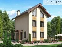 R-130-1P проект двухэтажного дома из газобетона с мансардой размером 9 на 6 