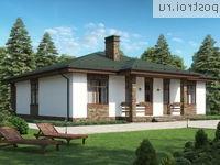 R-159-1P проект одноэтажного дома из пеноблоков размером 14 на 15 