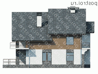 R-263-1P проект двухэтажного дома из пеноблоков размером 16 на 15 - вид слева R-263-1P проект двухэтажного дома из пеноблоков размером 16 на 15 - вид слева