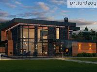 R-273-1P проект двухэтажного дома из пеноблоков с гаражом размером 17 на 16