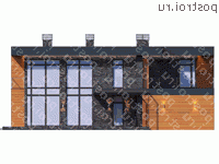 R-273-1P проект двухэтажного дома из пеноблоков с гаражом размером 17 на 16 - вид справа R-273-1P проект двухэтажного дома из пеноблоков с гаражом размером 17 на 16 - вид справа