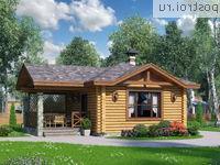 T-034-1D проект одноэтажной деревянной бани из бревна размером 6 на 9 