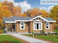 T-040-1D проект одноэтажной деревянной бани из бревна размером 5 на 13 