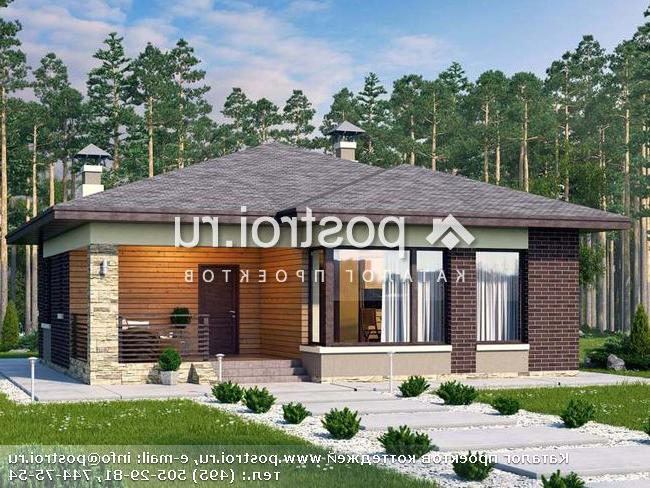 T-078-1P проект одноэтажного дома из пеноблока размером 10 на 10 