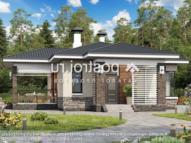 T-083-1P проект одноэтажного дома из пеноблока размером 12 на 13 