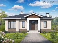 T-101-1P проект одноэтажного коттеджа из пенобетона размером 13 на 12 