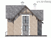 T-118-1P проект двухэтажного коттеджа из пенобетона размером 9 на 11 - вид слева T-118-1P проект двухэтажного коттеджа из пенобетона размером 9 на 11 - вид слева