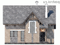 T-118-1P проект двухэтажного коттеджа из пенобетона размером 9 на 11 - вид сзади T-118-1P проект двухэтажного коттеджа из пенобетона размером 9 на 11 - вид сзади