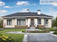 T-120-1P проект одноэтажного коттеджа из пенобетона размером 14 на 15 