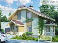 T-152-1P проект двухэтажного коттеджа из пеноблоков с гаражом размером 13 на 12 