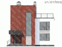 T-172-1P проект двухэтажного дома из пеноблоков размером 11 на 10 - вид сзади T-172-1P проект двухэтажного дома из пеноблоков размером 11 на 10 - вид сзади