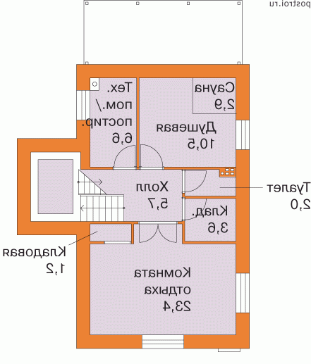 T-192-2P проект двухэтажного коттеджа из пенобетона с цоколем размером 14 на 9 - цоколь T-192-2P проект двухэтажного коттеджа из пенобетона с цоколем размером 14 на 9 - цоколь