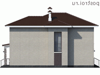 T-201-1K проект двухэтажного дома из кирпича размером 11 на 14 - вид справа T-201-1K проект двухэтажного дома из кирпича размером 11 на 14 - вид справа