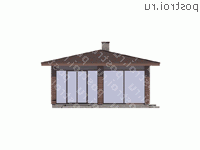 U-082-1M проект одноэтажной монолитной беседки размером 15 на 8 - вид справа