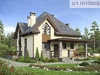 U-113-1P проект двухэтажного коттеджа из пенобетона размером 10 на 8 