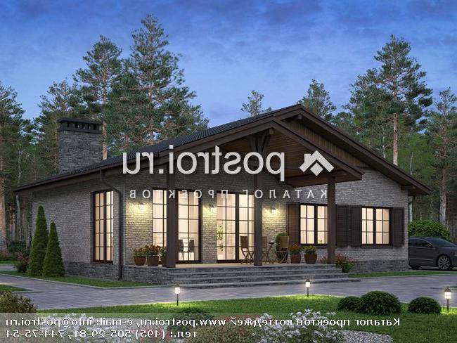 U-117-1K проект одноэтажного коттеджа из кирпича размером 11 на 13 