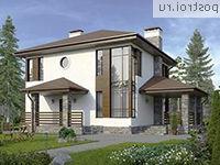 U-144-1P проект двухэтажного дома из газобетона размером 10 на 10