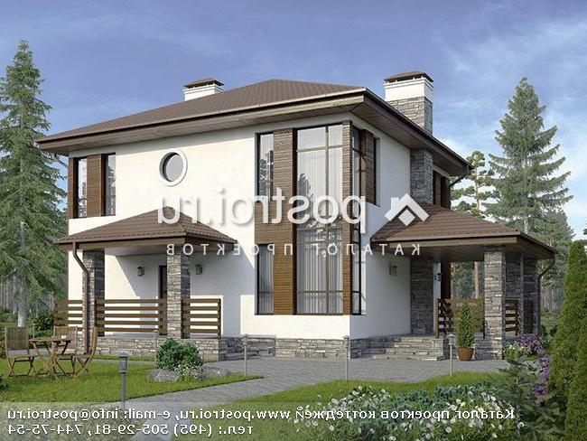 U-144-1P проект двухэтажного дома из газобетона размером 10 на 10