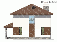 U-144-2P проект двухэтажного дома из газобетона размером 10 на 10 - вид слева U-144-2P проект двухэтажного дома из газобетона размером 10 на 10 - вид слева