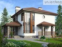 U-144-2P проект двухэтажного дома из газобетона размером 10 на 10 