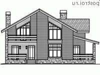 U-148-4P проект двухэтажного дома из газобетона размером 12 на 10 - вид спереди U-148-4P проект двухэтажного дома из газобетона размером 12 на 10 - вид спереди